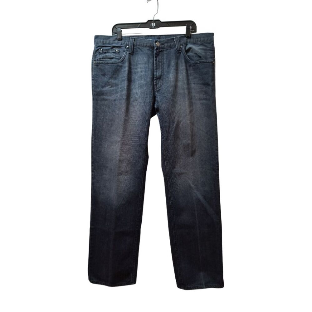 Blue Pronto Uomo Jeans Men’s 38x34 Blue Denim Dark Wash Creased